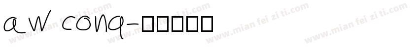 aw conq字体转换